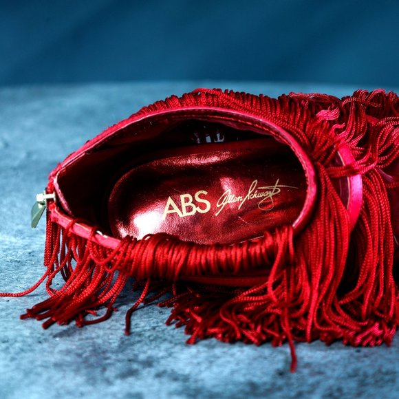 NWT ABS Alan Schwartz red fringe shoes - sz 10 - Picture 9 of 11